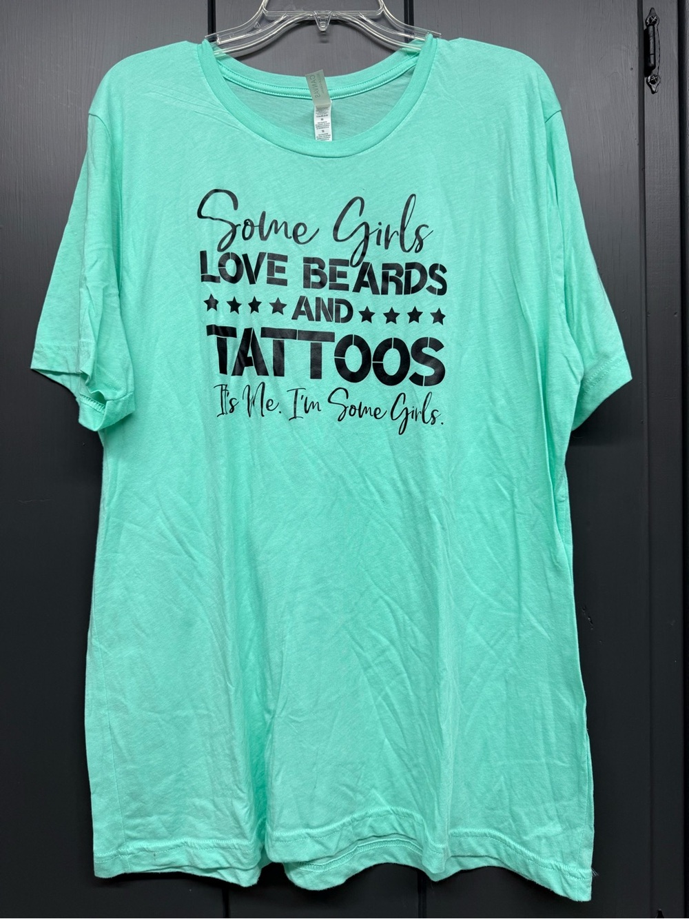 Bella Canvas Mint Green Short Sleeve Tee with Black Print